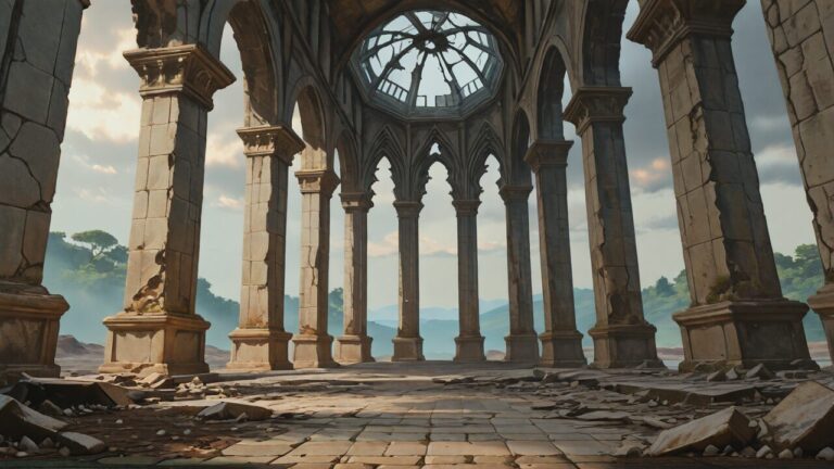 教会・石柱・遺跡のイラスト素材｜商用利用可