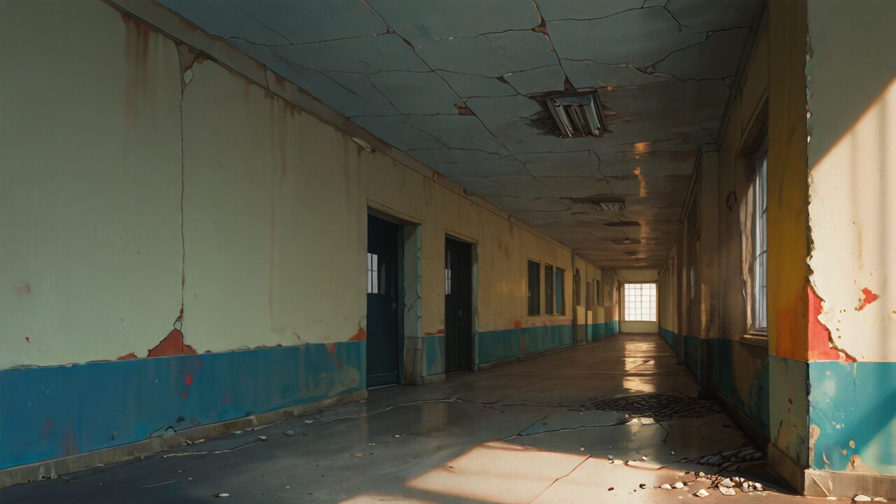 廊下・壁・天井のイラスト素材