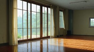 部屋・窓・木製フロアのイラスト素材｜商用利用可