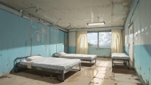 病床・病室・窓のイラスト素材｜商用利用可