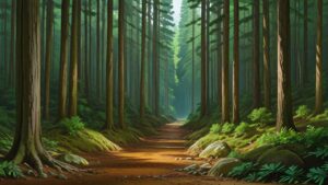 森林・土の道・木のイラスト素材｜商用利用可