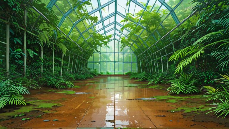 温室・植物・床のイラスト素材｜商用利用可