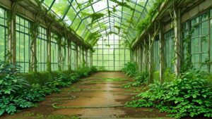 温室・植物・地面のイラスト素材｜商用利用可