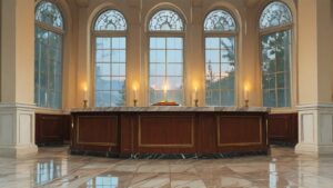 祭壇・窓・大理石のイラスト素材｜商用利用可