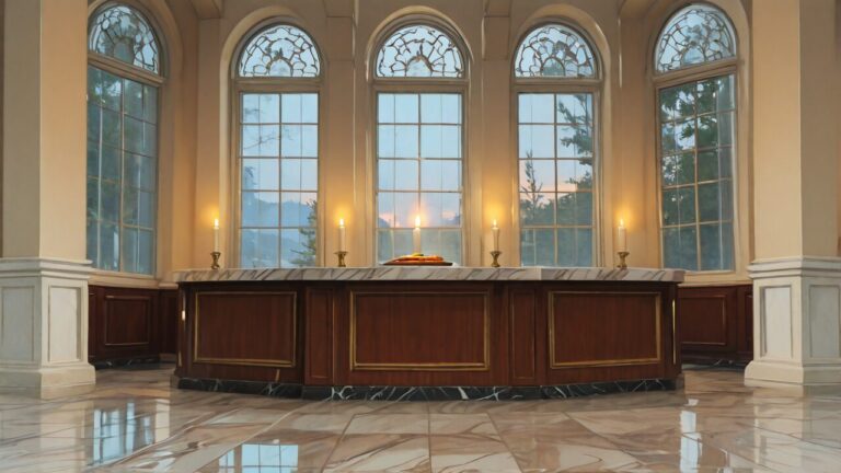 祭壇・窓・大理石のイラスト素材｜商用利用可