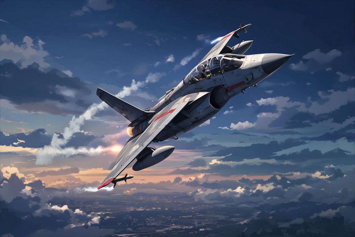 スソーマン・高速飛行・軍用機のイラスト素材