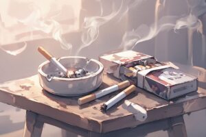 smoke・cigarettes・ashtrayのイラスト素材｜商用利用可