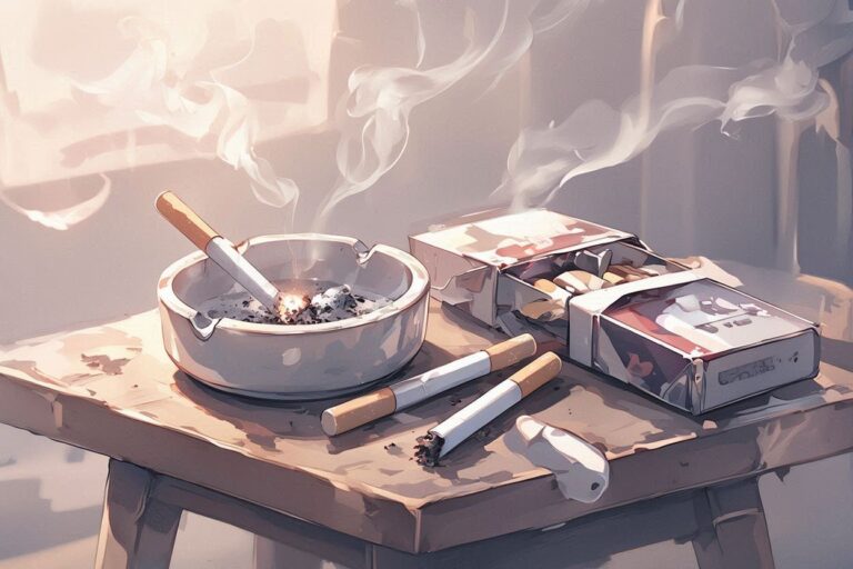 smoke・cigarettes・ashtrayのイラスト素材｜商用利用可
