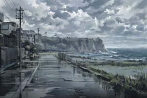 海岸・崖・道路のイラスト素材｜商用利用可