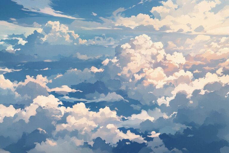 空・雲・青のイラスト素材｜商用利用可