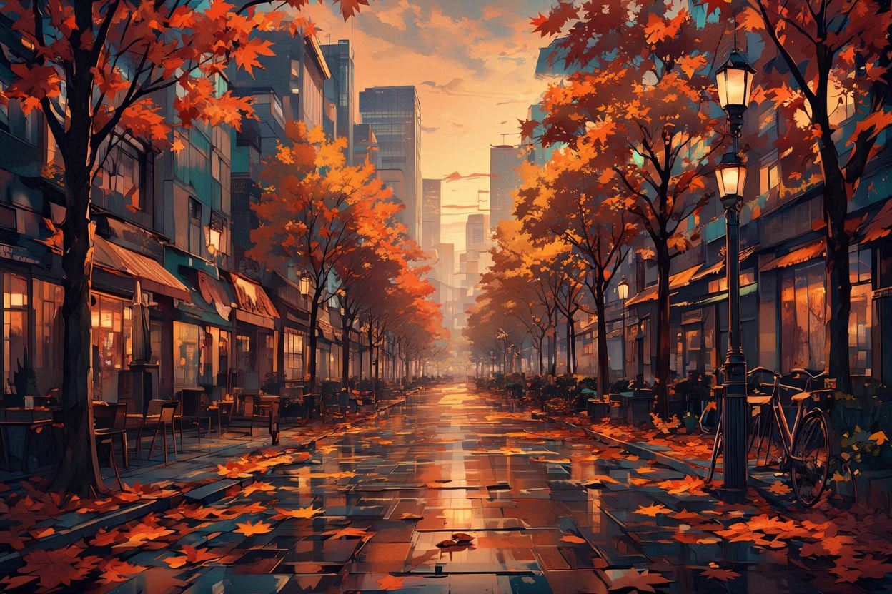 街・秋葉・店のイラスト素材