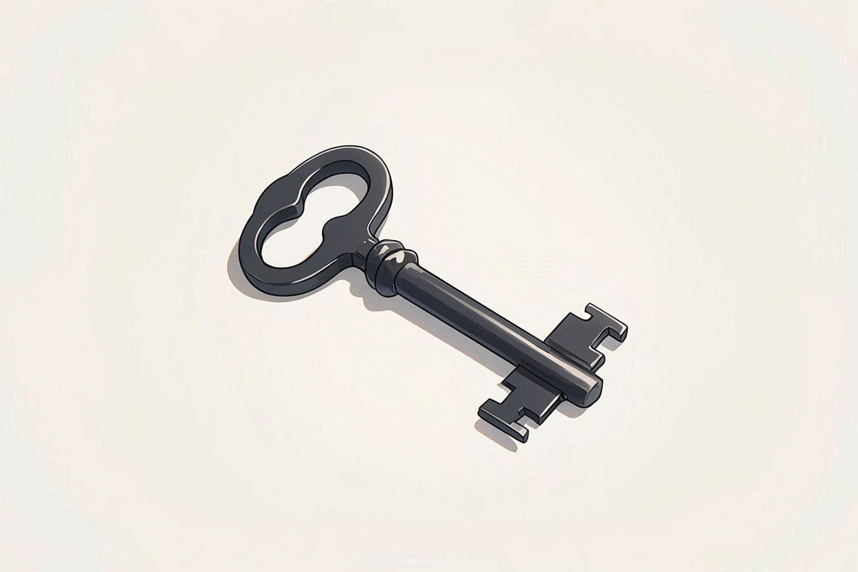 古鍵・鍵・シンプルのイラスト素材