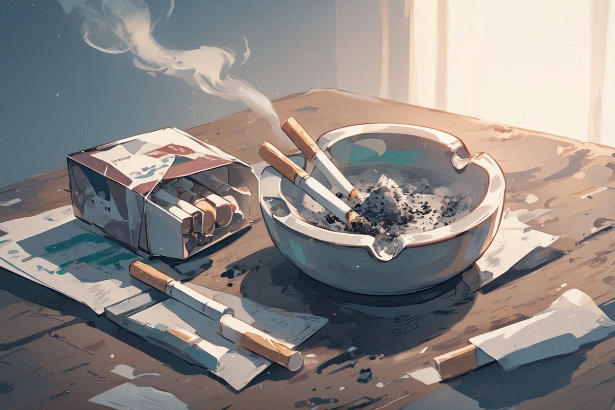 smoke・ashtray・cigaretteのイラスト素材