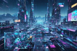 都市・高層ビル・スクリーンのイラスト素材｜商用利用可