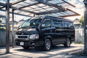 トヨタハイジャンプ・駐車場・日光のイラスト素材｜商用利用可