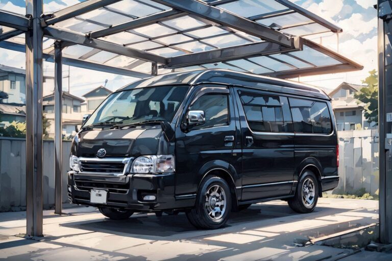 トヨタハイジャンプ・駐車場・日光のイラスト素材｜商用利用可