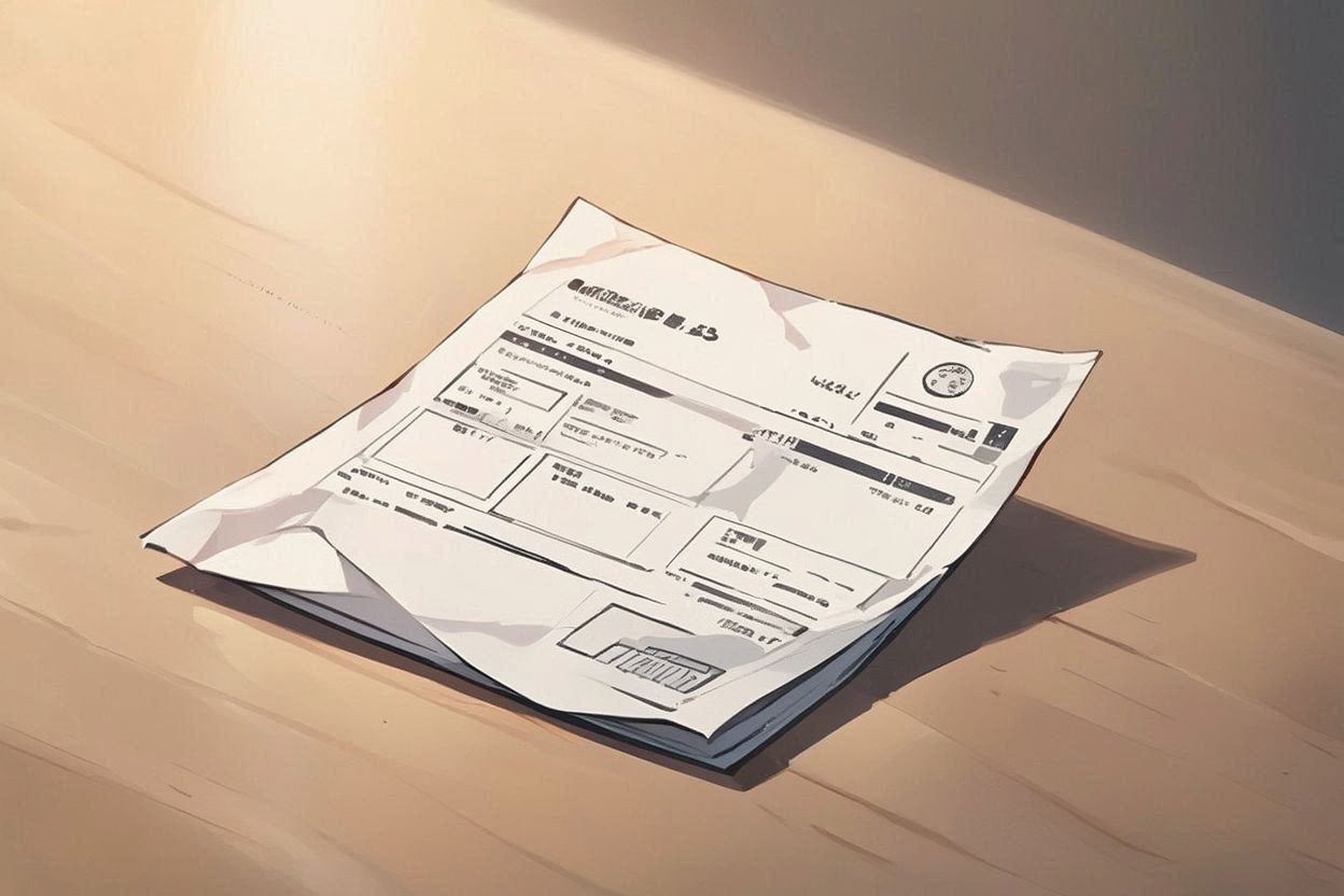 紙・木製の床・書類のイラスト素材