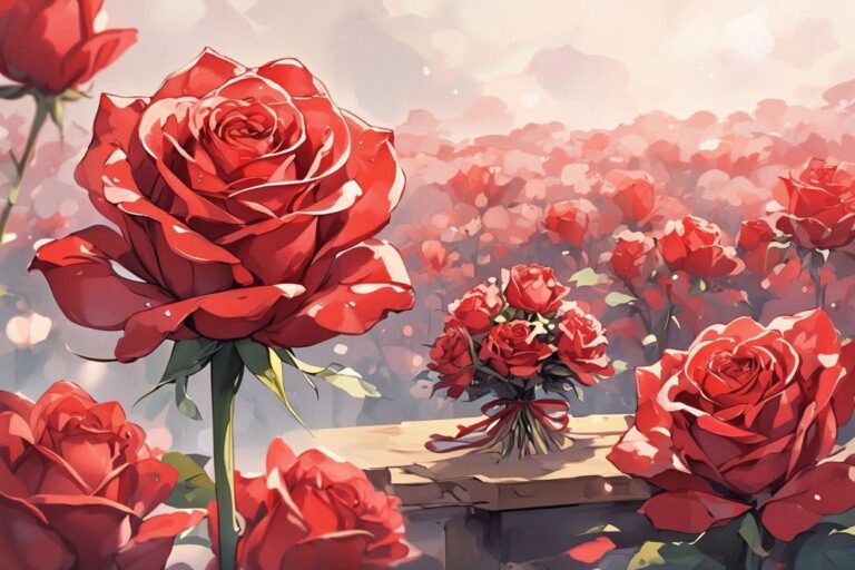 バラ・花束・花畑のイラスト素材｜商用利用可