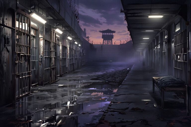 牢房・監獄・水たまりのイラスト素材｜商用利用可