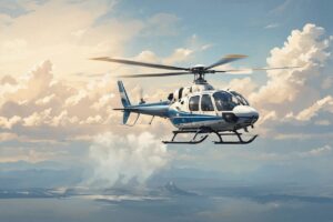 ヘリコプター・空・青空のイラスト素材｜商用利用可