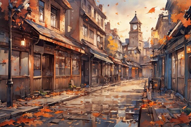 街・道・店のイラスト素材｜商用利用可