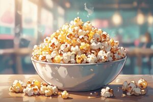 ポップコーン・カフェ・食事のイラスト素材｜商用利用可