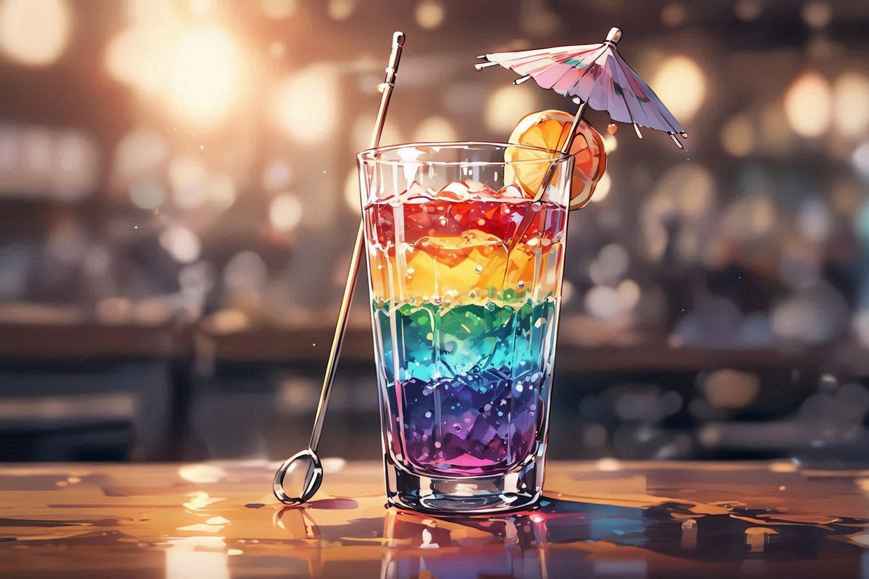 カラーバリュー・ドリンク・バーのイラスト素材