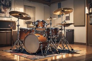 ドラムセット・部屋・床のイラスト素材｜商用利用可