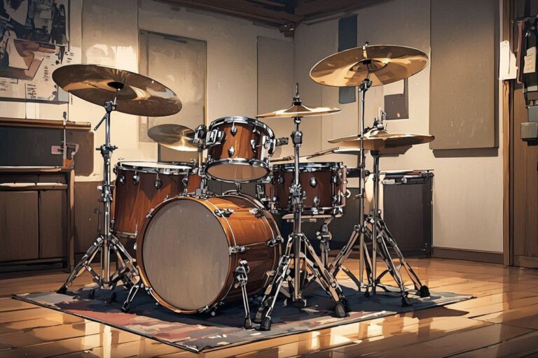 ドラムセット・部屋・床のイラスト素材｜商用利用可