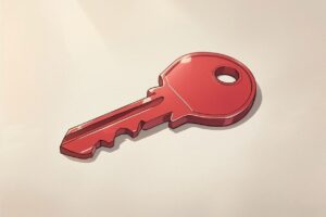 red key・key illustration・simplified keyのイラスト素材｜商用利用可