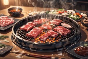 焼肉・炭火・料理のイラスト素材｜商用利用可