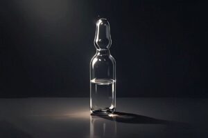 安瓶・液体・暗背景のイラスト素材｜商用利用可