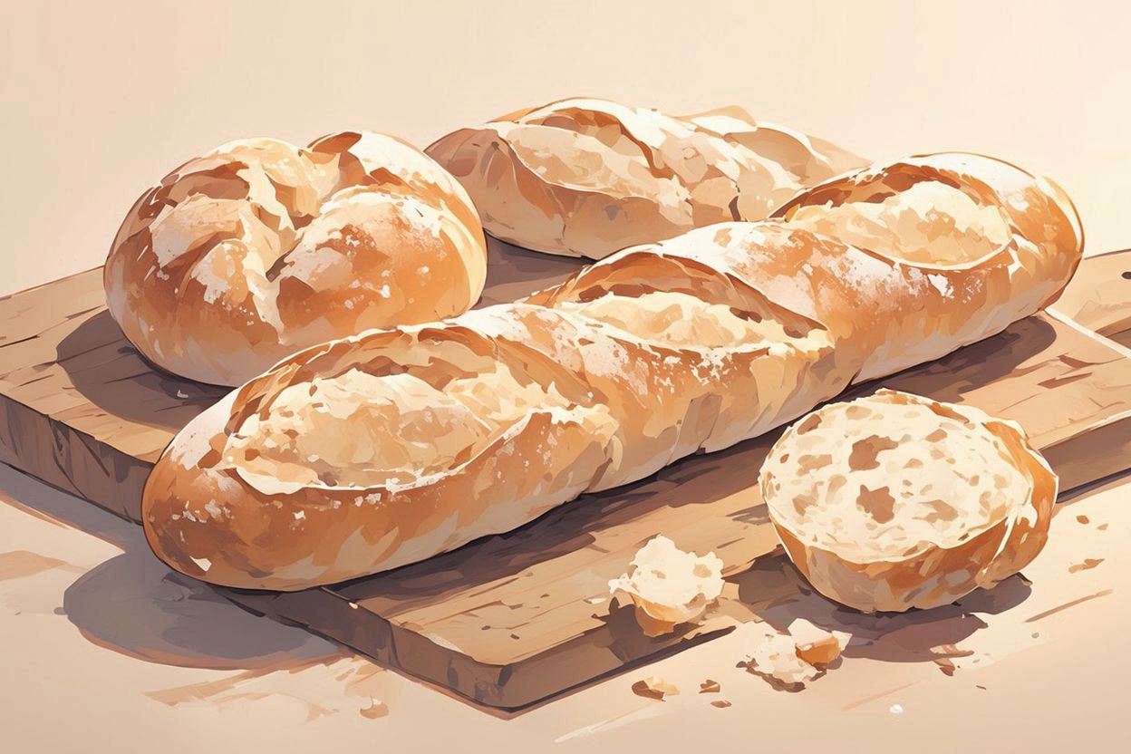 baguette・fresh bread・bakeryのイラスト素材