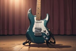 ギター・ステージ・カーテンのイラスト素材｜商用利用可