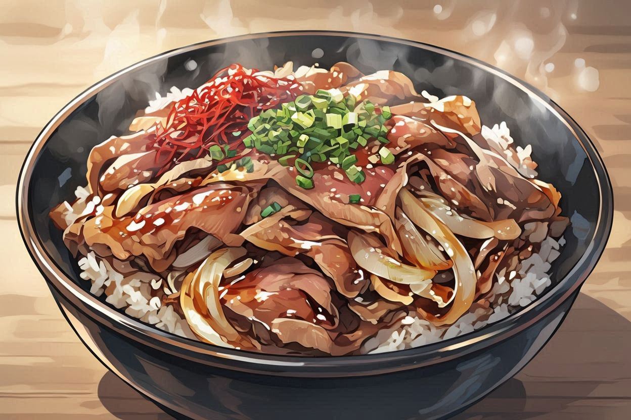 丼物・スパイス・和食のイラスト素材