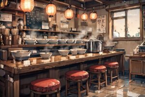 和食・おそうざい・温かい店内のイラスト素材｜商用利用可