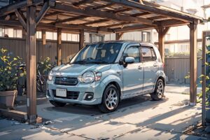 カーポート・小型自動車・日光のイラスト素材｜商用利用可