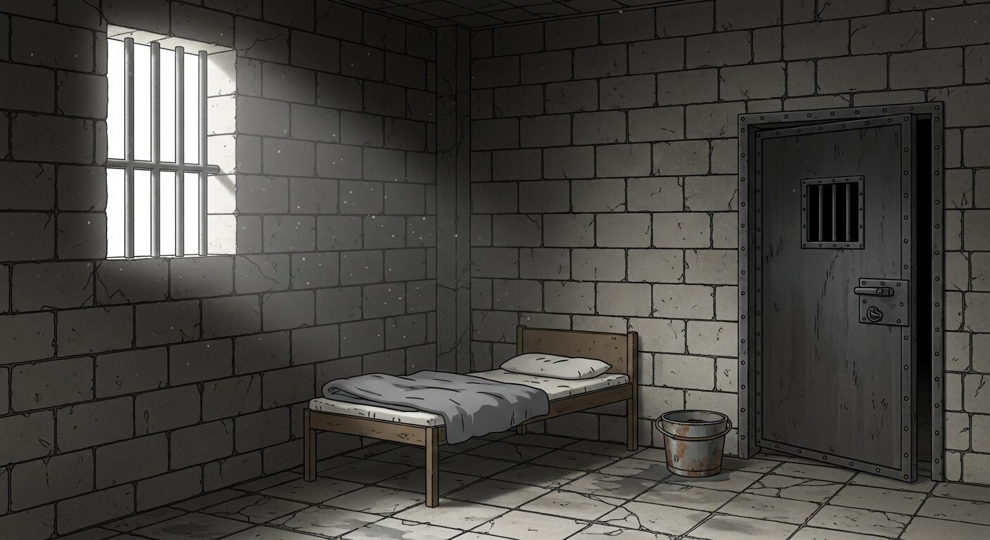 監獄・禁じられた場所・孤独な部屋のイラスト素材