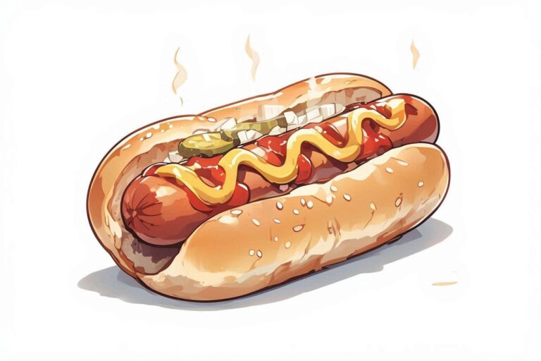 ホットドッグ・サーサン・アイスクリームのイラスト素材｜商用利用可