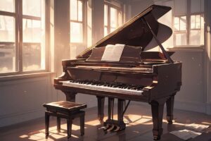 ピアノ・部屋・音楽のイラスト素材｜商用利用可