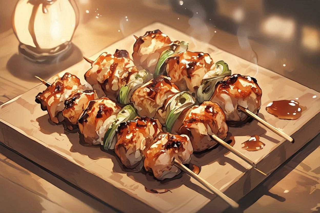 焼鳥・串焼き・和風のイラスト素材