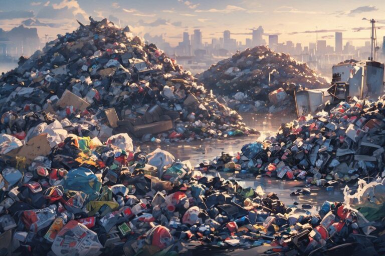 ゴミ山・廃棄物・都市のイラスト素材｜商用利用可