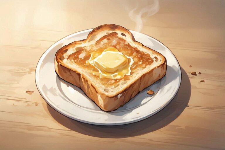 パン・バター・朝食のイラスト素材｜商用利用可