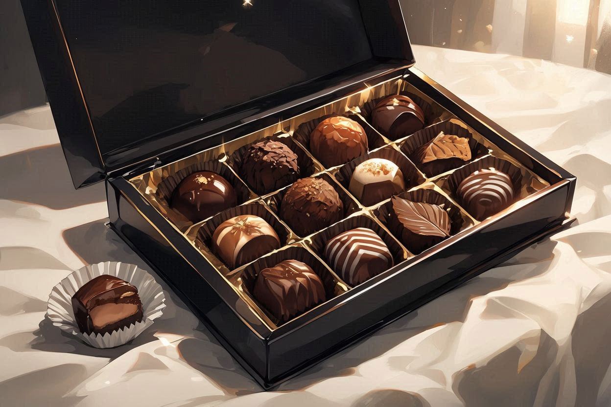 チョコレート・ギフト・高級菓子のイラスト素材