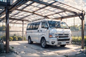 バン・車庫・トヨタのイラスト素材｜商用利用可