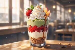 パフェ・カフェ・フルーツのイラスト素材｜商用利用可