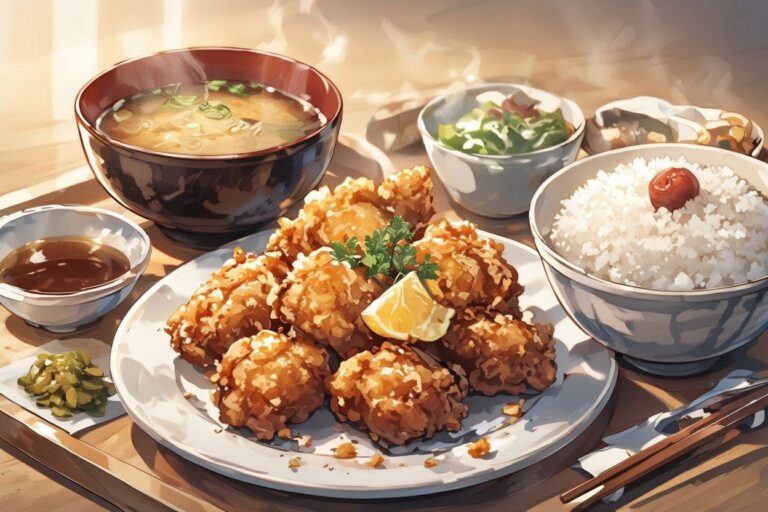 からあげ・ランチ・和食のイラスト素材｜商用利用可