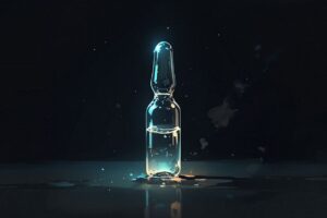 安瓶・液体・暗所のイラスト素材｜商用利用可