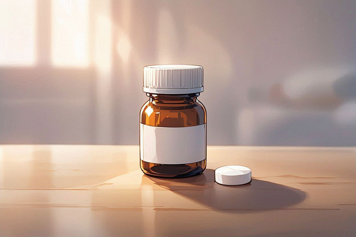 ボトル・薬・テーブルのイラスト素材