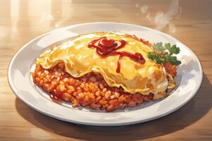 オムライス・洋食・チキンライスのイラスト素材｜商用利用可